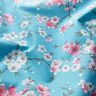 Povrstvená bavlna Třešňové květy – modrá aqua,  thumbnail number 2