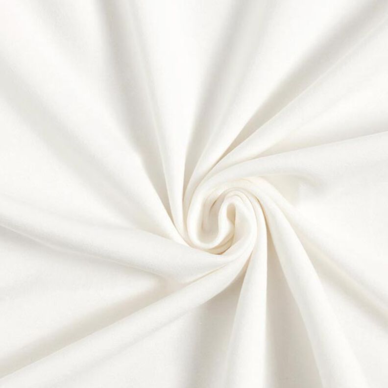 Lehká bavlněná teplákovina jednobarevná – vlněná bílá,  image number 1