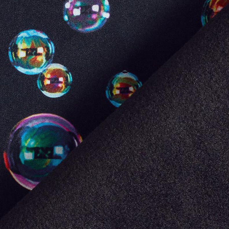 Softshell Mýdlové bubliny digitální potisk – černomodrá,  image number 5