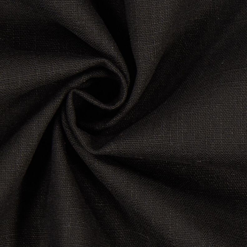 Lněná látka Ramie mix medium – černá, image number 3