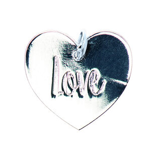 Přívěsek Love [Ø17 mm] | Rico Design – stříbrná kovový, 