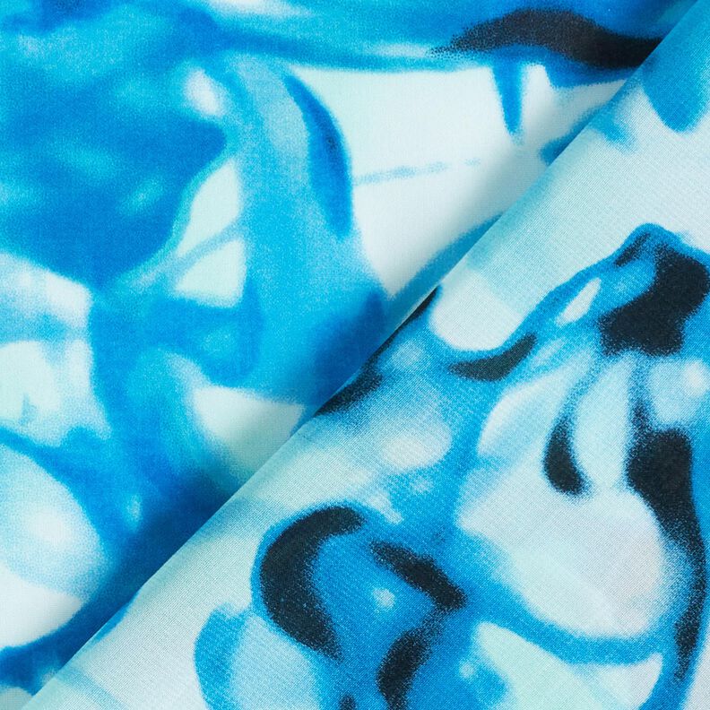 Šifon závany mlhy – brilantní modrá,  image number 4