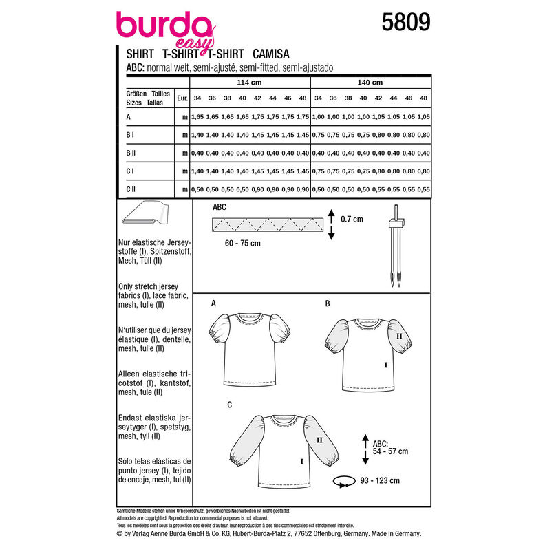 Košile | Burda 5809 | 34-48,  image number 12