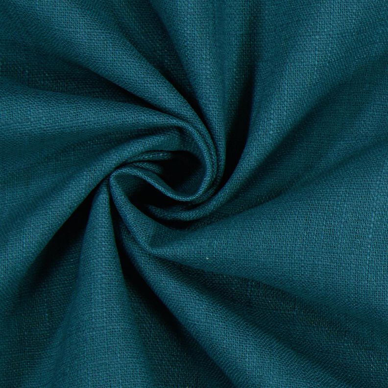 Lněná látka Ramie mix medium – petrolejová,  image number 3