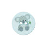 Polyesterový knoflík 2 dírky Recycling Koala [Ø18 mm] – baby modra,  thumbnail number 1