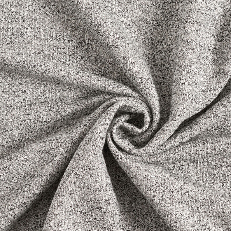 French Terry Melange – světle šedá/černá, image number 1