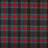 Kabátová látka s příměsí vlny skotská kostka – černá/červená,  thumbnail number 1