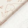 Francouzské froté letní teplákovina kreslená safari zvířata – světle béžová,  thumbnail number 5