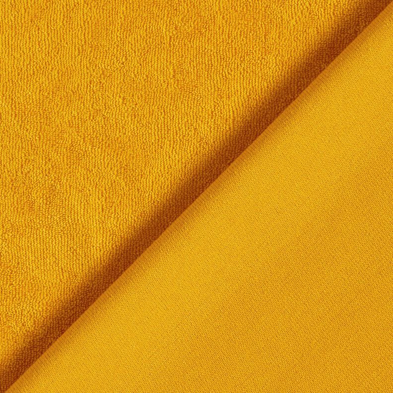 Froté látka Streč Jednobarevné provedení – kari žlutá,  image number 3