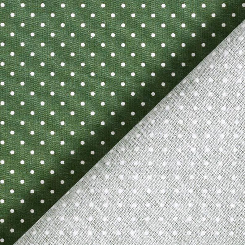 Bavlněný popelín Malé puntíky – tmavě zelená/bílá,  image number 6