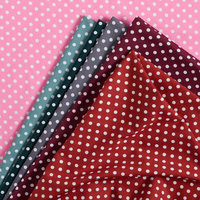 Bavlněný popelín Polka Dots – perlově šedá/bílá,  image number 5