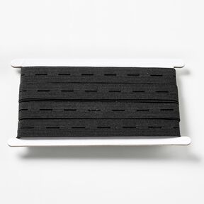 Elastická guma s dírkami na knoflíky [3 m | 20 mm] – černá, 