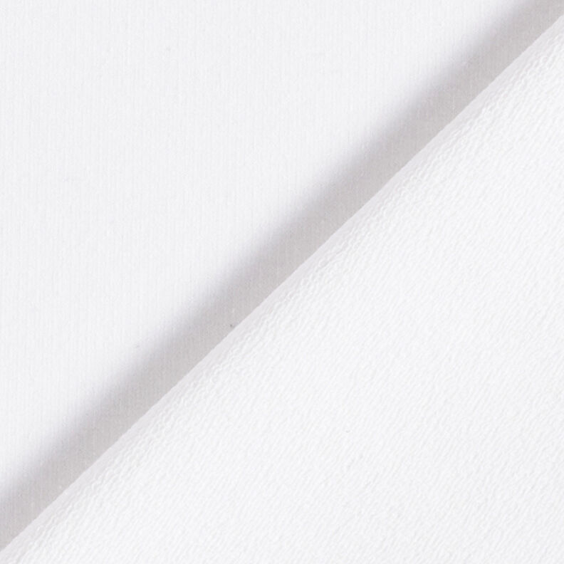 Recyklovaná teplákovina French Terry ze směsi s bavlnou – bílá,  image number 3
