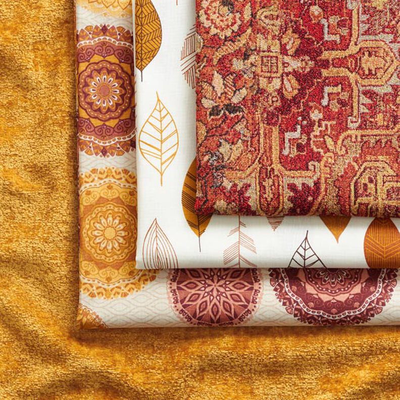 Dekorační látka Gobelín tkaný koberec – terracotta/ohnivě červená,  image number 3