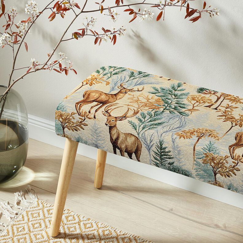 Dekoračn&iacute; l&aacute;tka Gobel&iacute;n Podzimn&iacute; les &ndash; světle b&eacute;žov&aacute;/zelen&aacute;,  image number 5