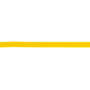 Elastická lemovací stuha Krajka [12 mm] – sluníčkově žlutá, 