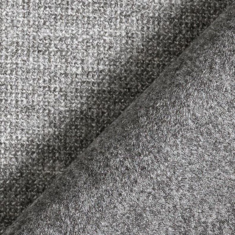 Melírovaná látka na kabáty česaná – tmavě šedá | Zbytek 80cm,  image number 3