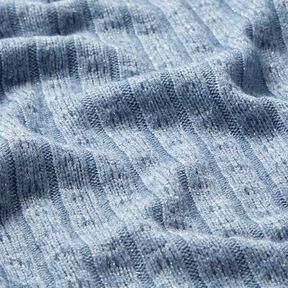 Pletenina Ajourové elegantní třpytivé pruhy – světle modra, 