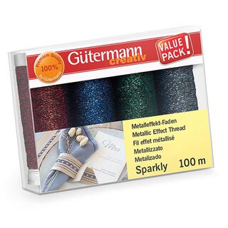 Sada šicích nití Sparkly [4 cívky na 100 m] | Guterman, 