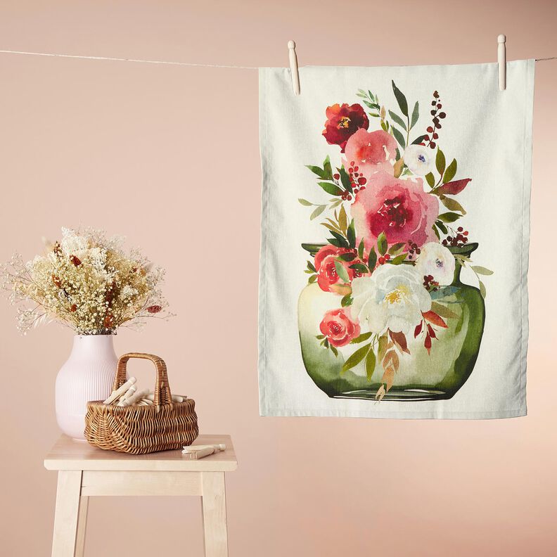 Dekorační panel Trio Akvarelové květiny – slonová kost/lesní plody,  image number 6