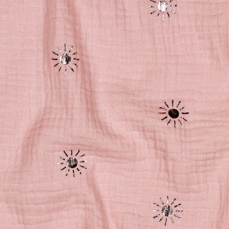 Mušelín / dvojitá mačkaná tkanina Slunce Fóliový potisk | Poppy Fabrics – světle,  image number 2