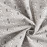 Dekorační látka Polopanama Minimalistické oblouky – bílá/šedá,  thumbnail number 3