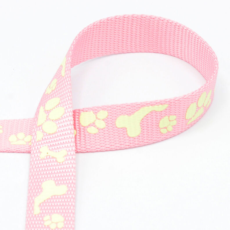 Reflexní tkaná páska Vodítko pro psa [20 mm]  – růžová,  image number 1