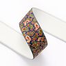 Gumová stuha Paisley [ 3,5 cm ] – namornicka modr/zelená,  thumbnail number 2