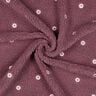 Plyš teddy Vyšívané kytičky | Poppy Fabrics – tmavě starorůžová,  thumbnail number 3