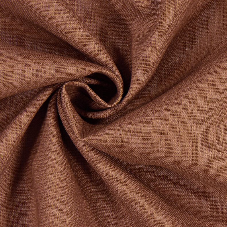 Lněná látka Ramie mix medium – hnědá, image number 3