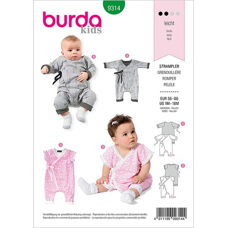 Dupačky, Burda 9314 | 56-86,  image number 1