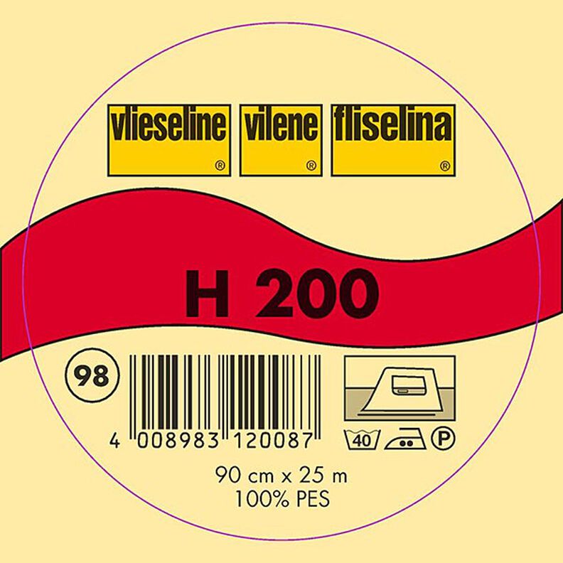 H 200 Nažehlovací vložka | Vlieseline – černá,  image number 2