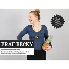 Body FRAU BECKY pro dospívající a ženy, dvě délky rukávů | Studio Schnittreif | XS-XL, 