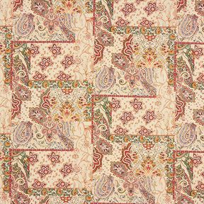 Dekorační látka Polopanama Retro Paisley – béžová, 