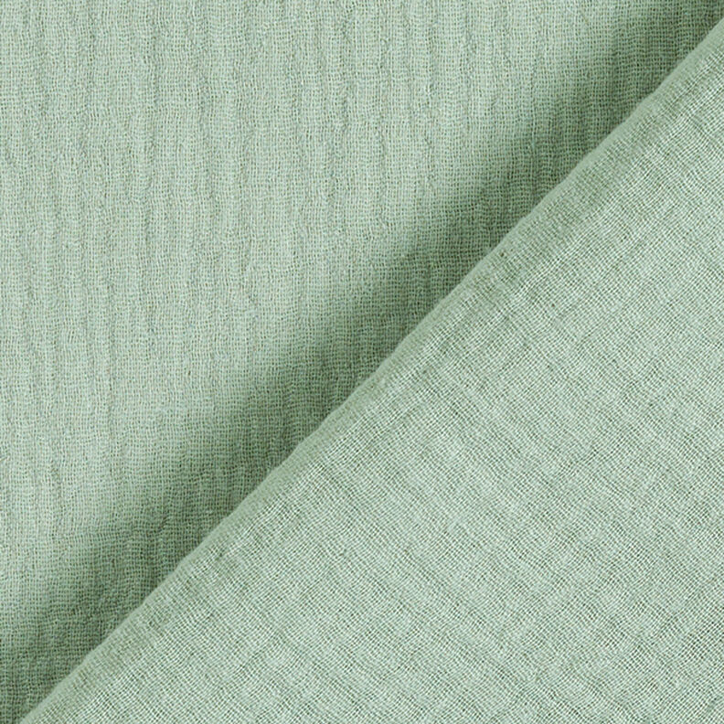 Mušelín / dvojitá mačkaná tkanina – rákosove zelená,  image number 4