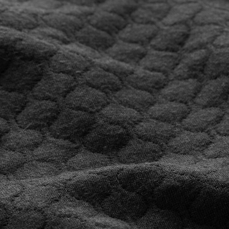 Prošívaný žerzej s vlnkami – černá,  image number 3