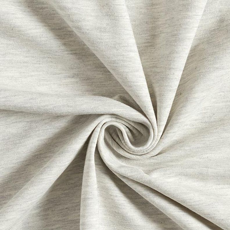 Bavlněný žerzej Medium melírovaný – světle šedá,  image number 1