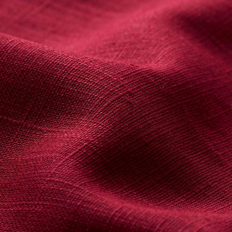 Lněná látka Ramie mix medium – tmavě červená, image number 2