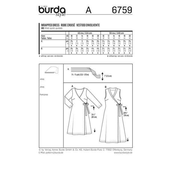Zavinovací šaty, Burda 6759,  image number 5