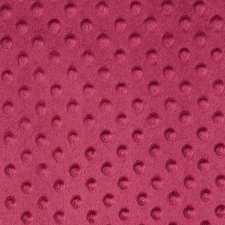 Hebký fleece vyražené puntíky – bordó,  image number 1