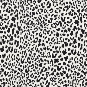 Žebrovaný žerzej Leopardí vzor – vlněná bílá, 