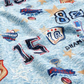 Alpenfleece Kolážová bunda – světle modra/šedá,  Alpenfleece Kolážová bunda – světle modra/šedá,