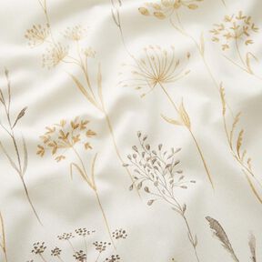 Dekoračn&iacute; l&aacute;tka Polopanama Su&scaron;en&eacute; květiny &ndash; světle b&eacute;žov&aacute;, 