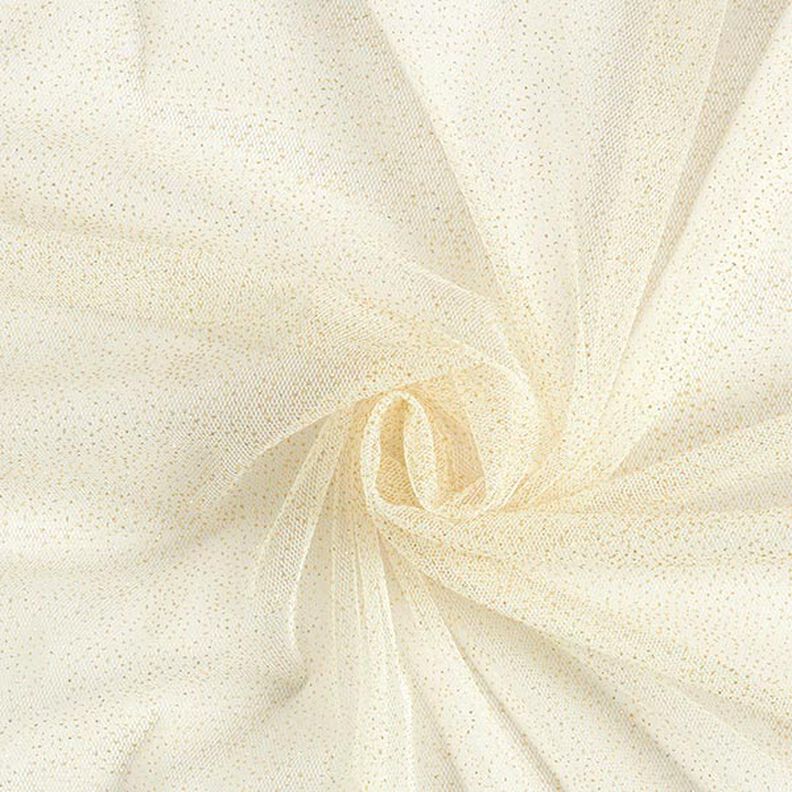 Třpytivý tyl Royal – vlněná bílá/zlatá,  image number 1