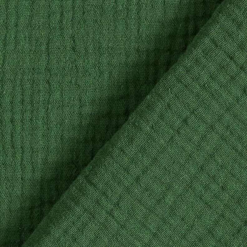 GOTS Mušelín / dvojitá mačkaná tkanina | Tula – tmavě zelená,  image number 4