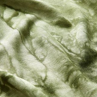 Francouzské froté s batikovaným vzhledem – rákosove zelená, 