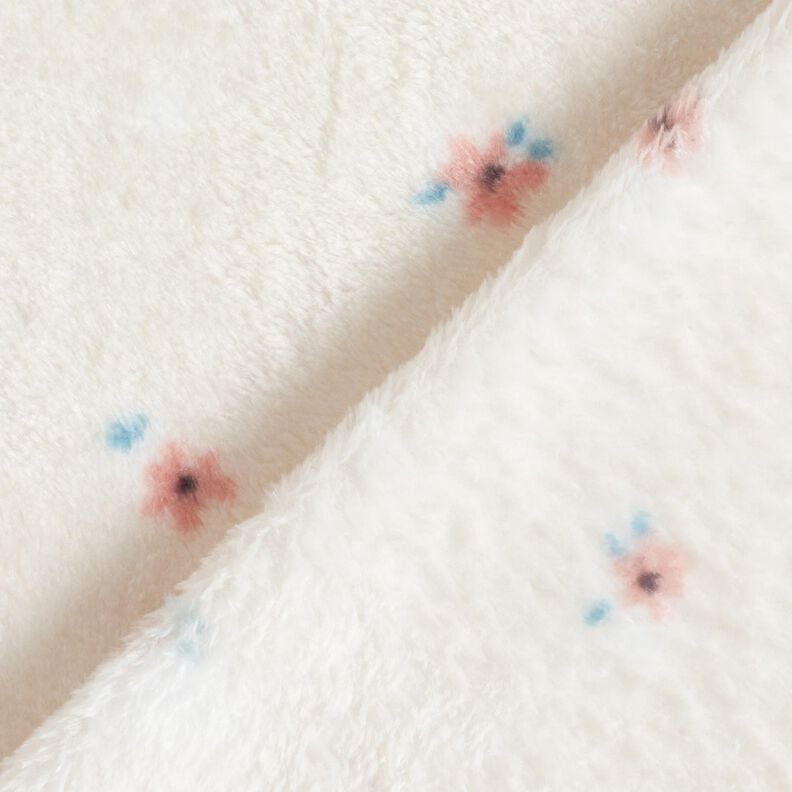 Hebký fleece Malé kytičky – světle béžová/lososová,  image number 4