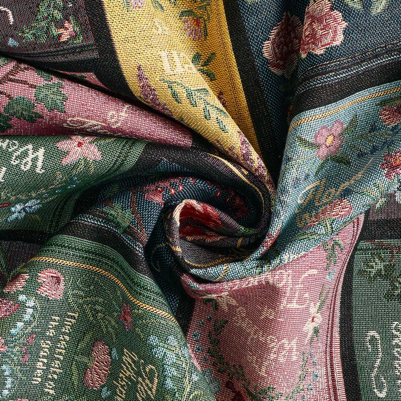 Dekorační látka Gobelín Obal knihy – černá/merlot,  image number 3