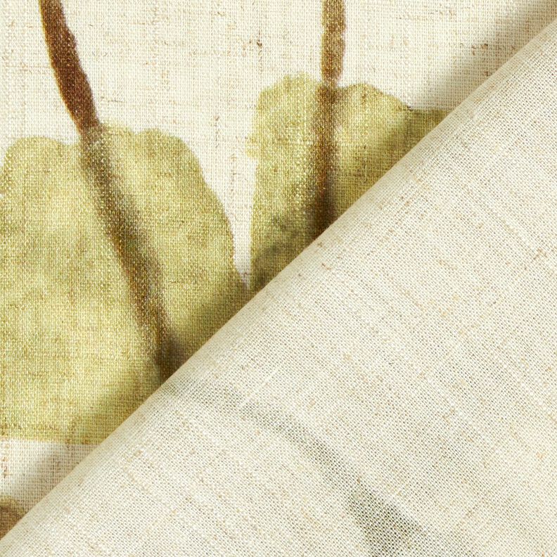 Směs vizkózy a lnu Ginkgo – světle béžová/kaštanově hnědá, image number 4