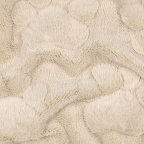 Hebký fleece Psí tlapky – světle béžová, 